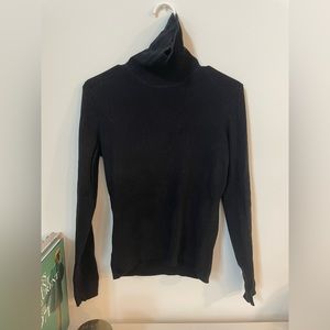 Basic black turtleneck sweater